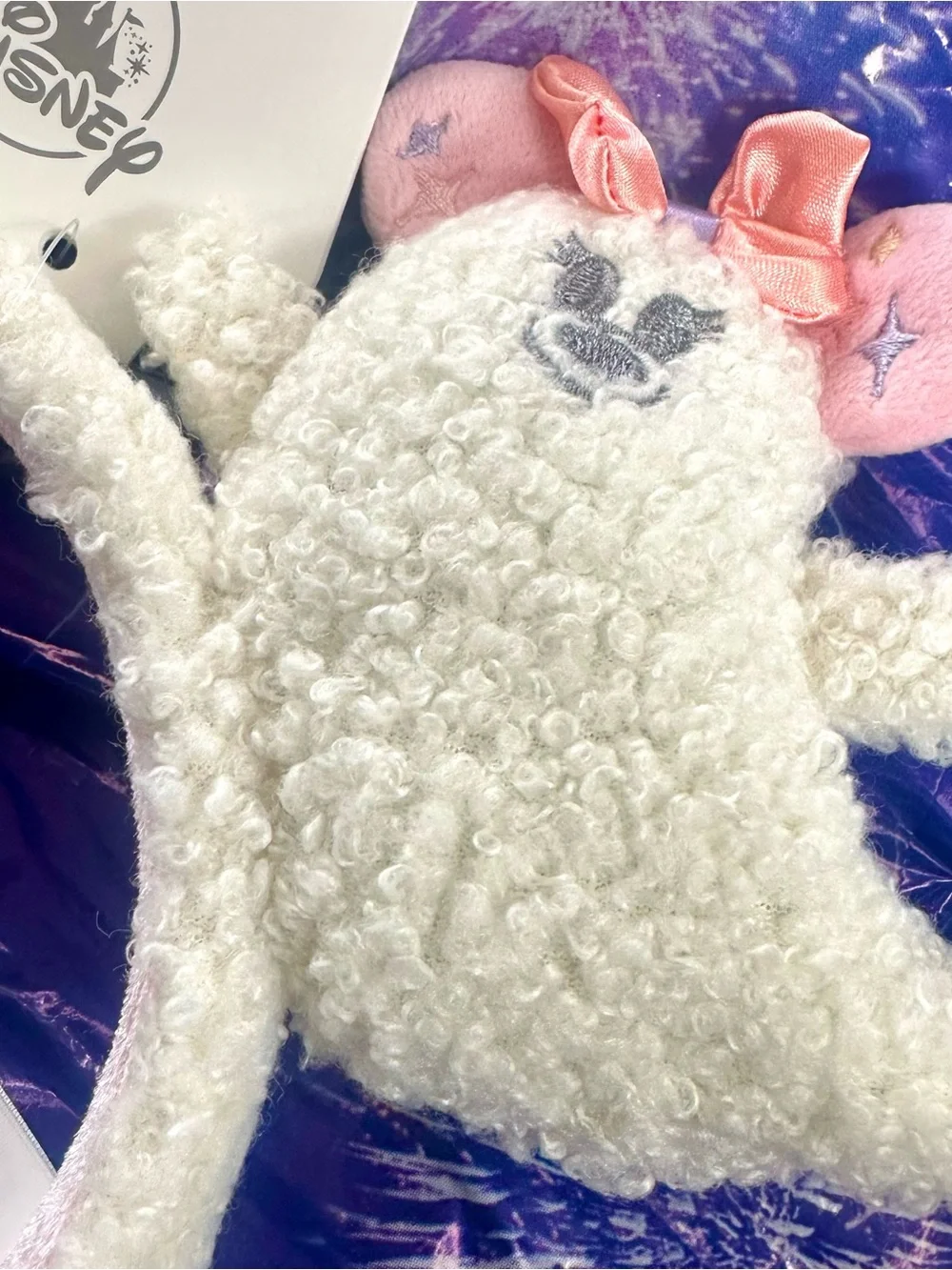 2026 Disney Parks Halloween Minnie Mickey Cutie Ghost Ears Fleece Headband Pink